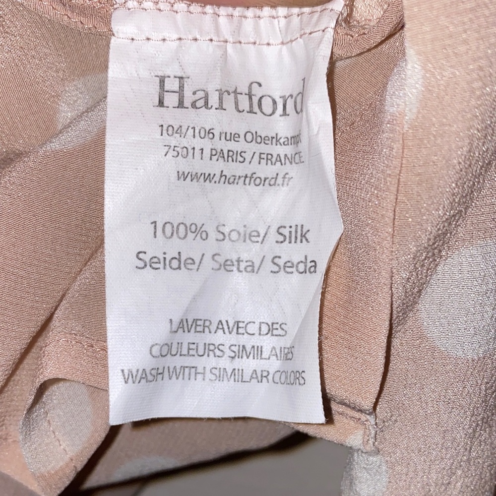 Hartford Alternative Classics 1979 Size 3 Tan Polka Dot Silk Blouse - Picture 11 of 13